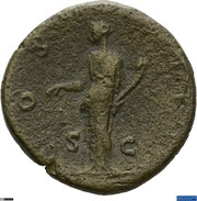 Dupondius - Antoninus Pius COS IIII S C; Aequitas, Rome, 148-149 reverse image