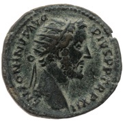 Dupondius - Antoninus Pius COS IIII VOTA S C obverse image