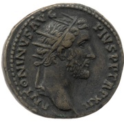 Dupondius - Antoninus Pius TEMPORVM FELICITAS COS IIII S C obverse image