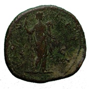 Dupondius - Antoninus Pius COS IIII S C; Fortuna, Rome, 151-152 reverse image
