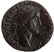Dupondius - Antoninus Pius TR POT XV COS IIII S C; Annona obverse image