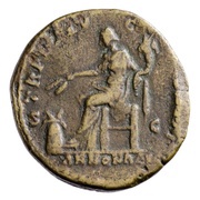 Dupondius - Antoninus Pius TR POT XV COS IIII ANNONA AVG S C; Annona, Rome, 151-152 reverse image