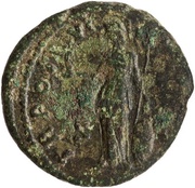 Dupondius - Marcus Aurelius TR POT VI COS II S C; Minerva and Victory, Rome, 151-152 reverse image