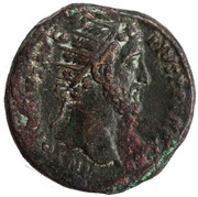 Dupondius - Antoninus Pius INDVLGENTIA AVG COS IIII S C; Indulgentia obverse image