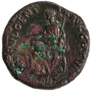 Dupondius - Antoninus Pius INDVLGENTIA AVG COS IIII S C; Indulgentia, Rome, 152-153 reverse image