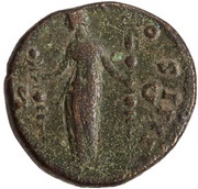 Dupondius - Antoninus Pius FIDES EXERC COS IIII S C; Fides, Rome, 155-156 reverse image