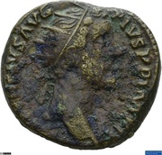 Dupondius - Antoninus Pius TR POT XIX COS IIII S C; Fides obverse image