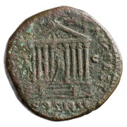 Dupondius - Antoninus Pius AED DIVI AVG REST COS IIII S C, Rome, 157-158 reverse image