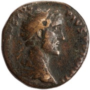 Dupondius - Antoninus Pius TR POT XXI COS IIII S C; Annona obverse image