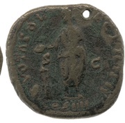 Dupondius - Antoninus Pius VOTA SOL DECENN II COS IIII S C, Rome, 158-159 reverse image