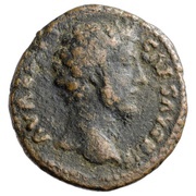 Dupondius - Marcus Aurelius TR POT XIIII COS II S C; Virtus obverse image