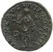 Dupondius - Antoninus Pius CONG AVG VIIII COS IIII S C; Liberalitas, Rome, 160-161 reverse image