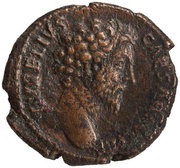 Dupondius - Marcus Aurelius TR POT XV COS III S C obverse image