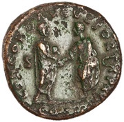 Dupondius - Marcus Aurelius and Lucius Verus CONCORD AVGVSTOR TR P XV COS III S C, Rome, 161 reverse image