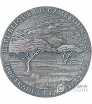 2000 Francs Black rhinoceros obverse image