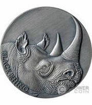 2000 Francs Black rhinoceros, Cameroon, 2023 reverse image