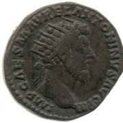 Dupondius - Marcus Aurelius SALVTI AVGVSTOR TR P XVI COS III S C; Salus obverse image