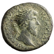 Dupondius - Lucius Verus FELIC AVG TR P III COS II S C obverse image