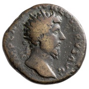 Dupondius - Lucius Verus FORT RED TR POT III COS II S C; Fortuna obverse image