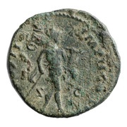 Dupondius - Lucius Verus TR P IIII IMP II COS II S C; Mars, Rome, 163-164 reverse image