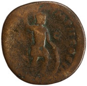 Dupondius - Lucius Verus TR P IIII IMP II COS II S C; Mars, Rome, 163-164 reverse image