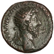 Dupondius - Marcus Aurelius TR POT XIX IMP II COS III S C; Felicitas obverse image