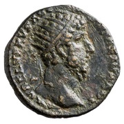 Dupondius - Lucius Verus TR POT V IMP II COS II S C obverse image