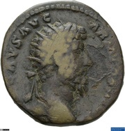 Dupondius - Lucius Verus TR POT V IMP III COS II S C; Parthia obverse image