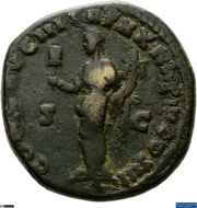 Dupondius - Marcus Aurelius CONG AVG III TR P XX IMP III COS III S C; Liberalitas, Rome, 165-166 reverse image