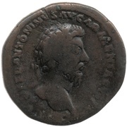 Dupondius - Marcus Aurelius TR P XX IMP III COS III S C; Roma obverse image