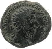 Dupondius - Marcus Aurelius TR P XX IMP IIII COS III S C; Roma and Victory obverse image
