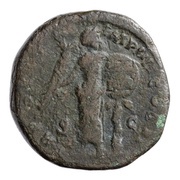 Dupondius - Marcus Aurelius TR POT XX IMP IIII COS III S C; Victory, Rome, 166 reverse image