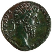 Dupondius - Lucius Verus TR POT VI IMP IIII COS II S C; Victory obverse image