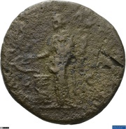 Dupondius - Marcus Aurelius SALVTI AVG COS III S C; Salus, Rome, 168-169 reverse image