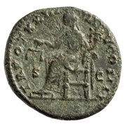 Dupondius - Marcus Aurelius TR POT XXIII IMP V COS III S C; Aequitas, Rome, 168-169 reverse image