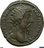 Dupondius - Marcus Aurelius TR POT XXIII IMP V COS III S C; Salus obverse image