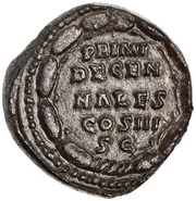 Dupondius - Marcus Aurelius PRIMI DECENNALES COS III S C, Rome, 170-171 reverse image