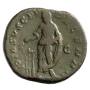 Dupondius - Marcus Aurelius VOTA SVSCEP DECENN II COS III S C, Rome, 170-171 reverse image