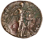 Dupondius - Marcus Aurelius IMP VI COS III S C; Victory, Rome, 171-172 reverse image