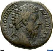 Dupondius - Marcus Aurelius IMP VI COS III S C; Roma obverse image