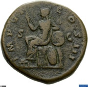 Dupondius - Marcus Aurelius IMP VI COS III S C; Roma, Rome, 171-172 reverse image