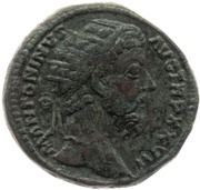 Dupondius - Marcus Aurelius IMP VI COS III S C; Roma obverse image