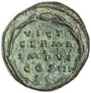 Dupondius - Marcus Aurelius VICT GER (A) IMP VI COS III S C, Rome, 172-173 reverse image