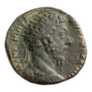 Dupondius - Marcus Aurelius IMP VI COS III S C; Jupiter obverse image