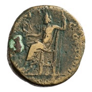 Dupondius - Marcus Aurelius IMP VI COS III S C; Jupiter, Rome, 173-174 reverse image