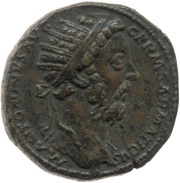 Dupondius - Marcus Aurelius TR P XXIX IMP VIII COS III S C; Annona obverse image