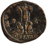 Dupondius - Marcus Aurelius IMP VIII COS III DE SARM S C, Rome, 176-177 reverse image