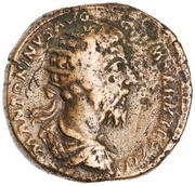 Dupondius - Marcus Aurelius IMP VIIII COS III P P S C obverse image