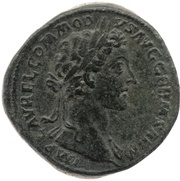Dupondius - Commodus TR P II COS P P S C DE SARM obverse image