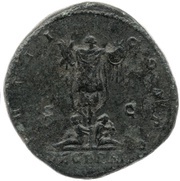 Dupondius - Commodus TR P II COS P P S C DE SARM, Rome, 177 reverse image